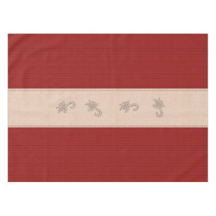 Red Holiday Stripe Candy Cane Christmas Tablecloth