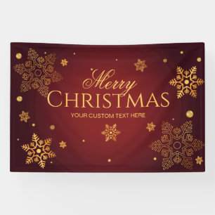 Red Holidays Christmas party backdrop  Banner