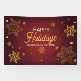 Red Holidays Christmas party backdrop  Banner