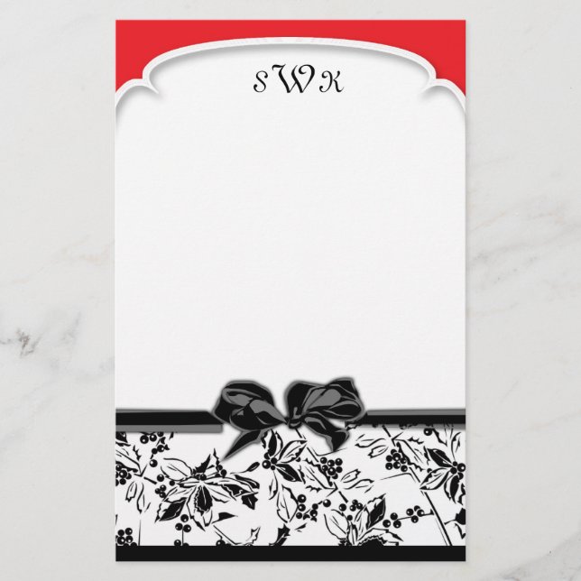 Red Holly Stationery (Front)