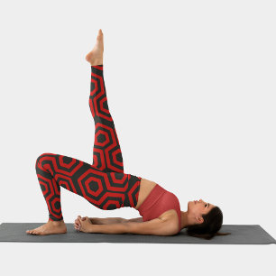 Red Honeycomb  Capri Leggings