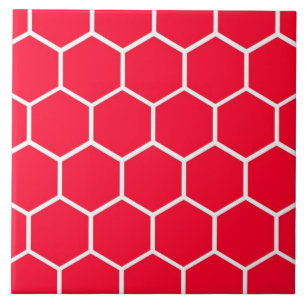 Red honeycomb pattern tile