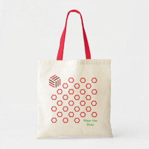 Red Honeycomb Tote Bag Bee Inspired Design