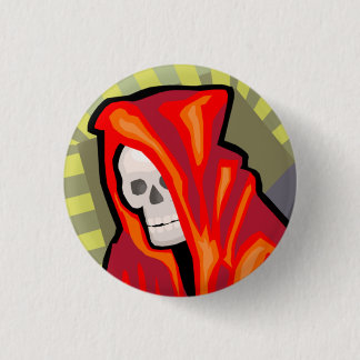 Red Hooded Grim Reaper 3 Cm Round Badge