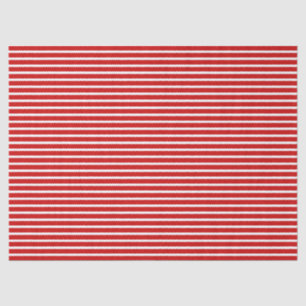 Red Horizontal Stripes Tissue Paper