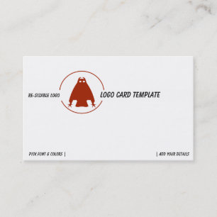 Red Horned Owl Logo Business Card