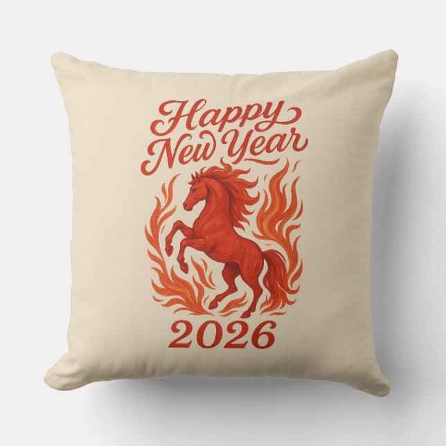 Red Horse 2026 Cushion (Front)