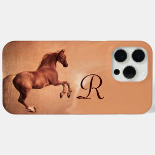 RED HORSE Antique Pink Monogram iPhone 15 Pro Max Case