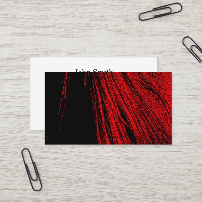 Red Horse Mane Abstract Business Cards (Front/Back In Situ)