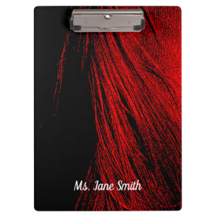 Red Horse Mane Abstract Clipboard
