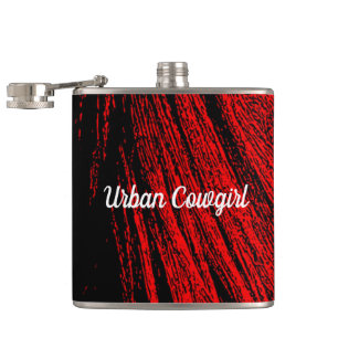 Red Horse Mane Abstract Drink Flask