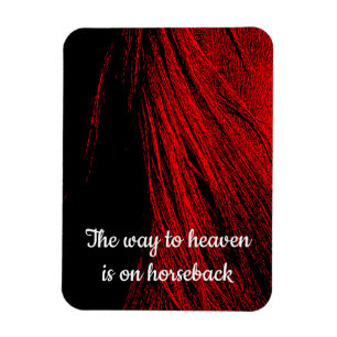 Red Horse Mane Abstract Flexible Magnet