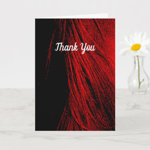 Red Horse Mane Abstract Folded Greeting Card