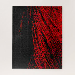Red Horse Mane Abstract Jigsaw Puzzle