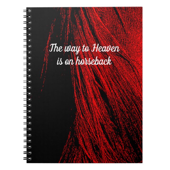 Red Horse Mane Abstract Spiral Notebook (Front)