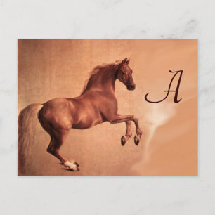RED HORSE MONOGRAM POSTCARD