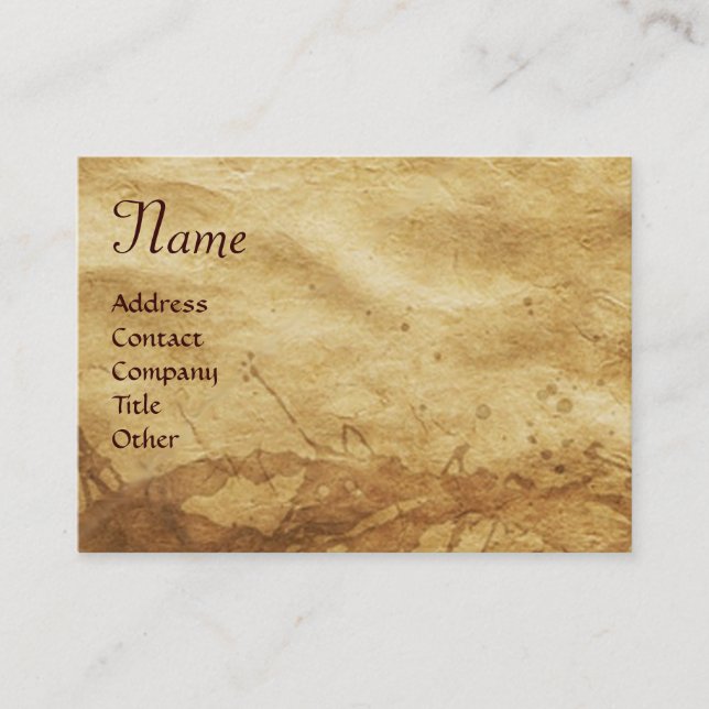 RED HORSE Parchment Monogram Business Card (Front)