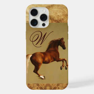 RED HORSE Parchment Monogram iPhone Case