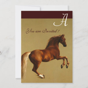 RED HORSE Party Felt paper Invitation