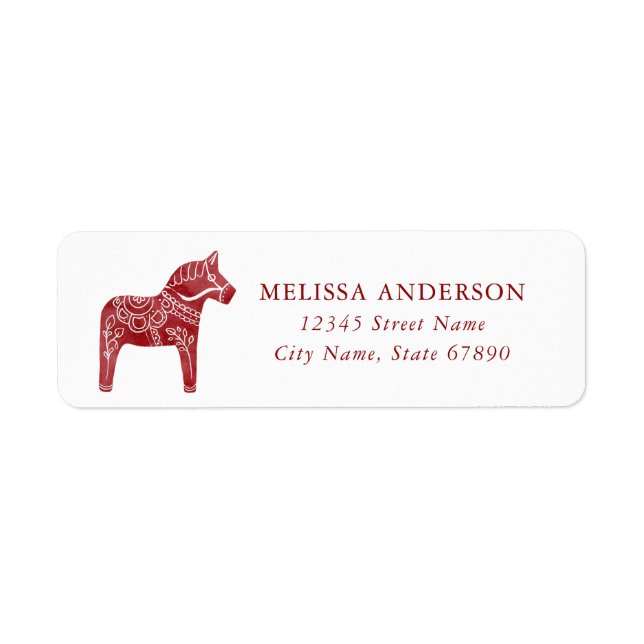 Red Horse Return Address Labels (Front)