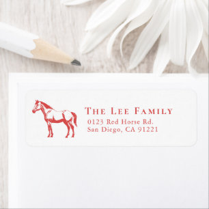 Red Horse Return Address Return Address Label