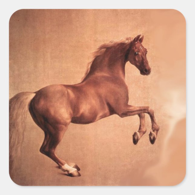 RED HORSE SQUARE STICKER (Front)