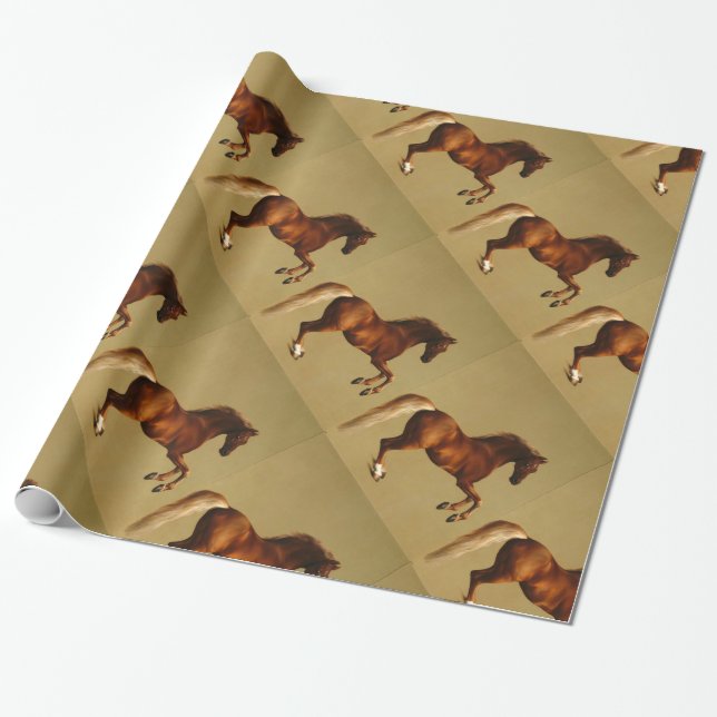 RED HORSE WRAPPING PAPER (Unrolled)