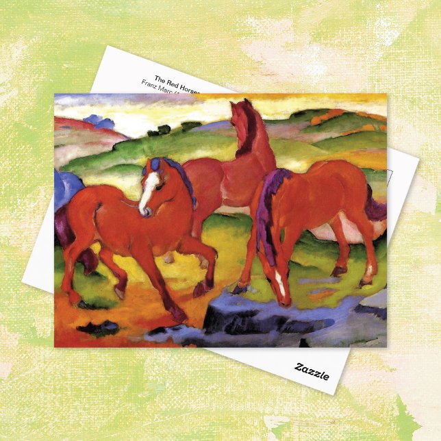 Red Horses Franz Marc  Postcard (Creator Uploaded)