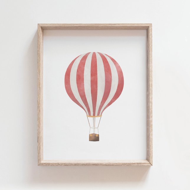 Red Hot Air Balloon Nursery Decor Poster (Creator Uploaded)