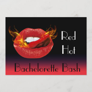 Red Hot Bachelorette Bash Invitation