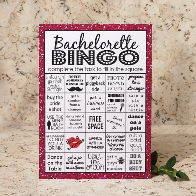 Red Hot Bachelorette Bingo, Party Game, Challenge Invitation (Creator Uploaded)