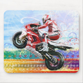 RED HOT BIKER MOUSE PAD