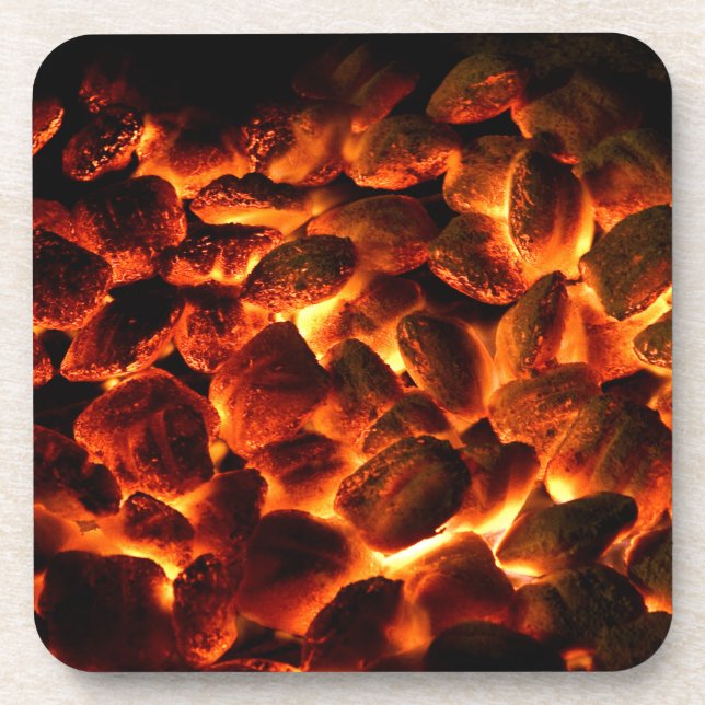 Red Hot Burning Coals Coaster (Front)