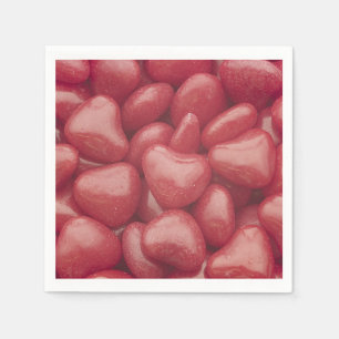 Red Hot Candy Hearts Paper Napkins