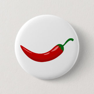 Red hot chilli pepper 6 cm round badge