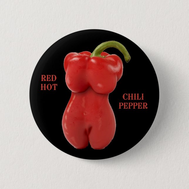 Red Hot Chilli Pepper 6 Cm Round Badge (Front)