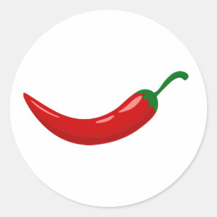 Red hot chilli pepper classic round sticker