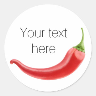 Red hot chilli pepper classic round sticker