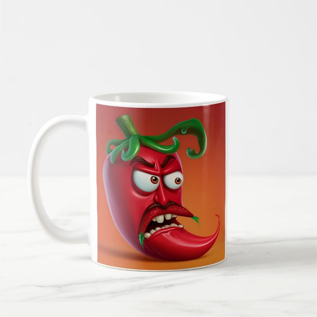 Red hot chilli pepper coffee mug (Left)