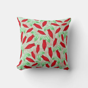 Red Hot Chilli Pepper Decorative Pattern Cushion