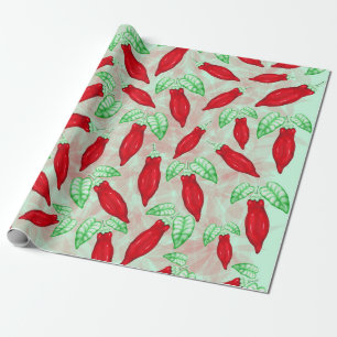Red Hot Chilli Pepper Decorative Pattern Wrapping Paper