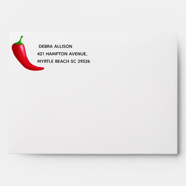 Red Hot Chilli Pepper Envelope (Front)