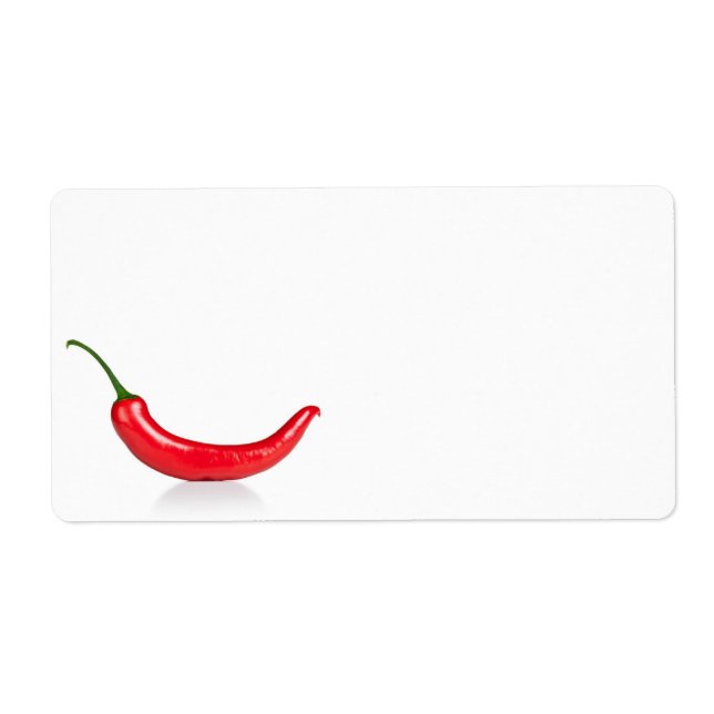 Red Hot Chilli Pepper Isolated On White Background (Front)