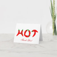 Red Hot Chilli Pepper Thank You Card