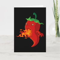 red hot chilli pepper with flame