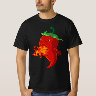 red hot chilli pepper with flame T-Shirt