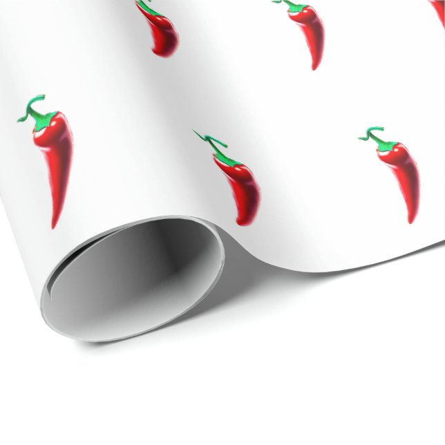 Red Hot Chilli Pepper Wrapping Paper (Roll Corner)