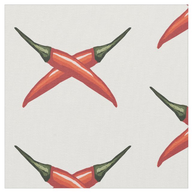 Red hot  chilli peppers fabric (Close Up)