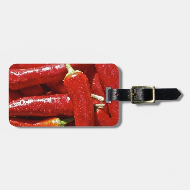 Red hot chilli peppers luggage tag (Front Horizontal)