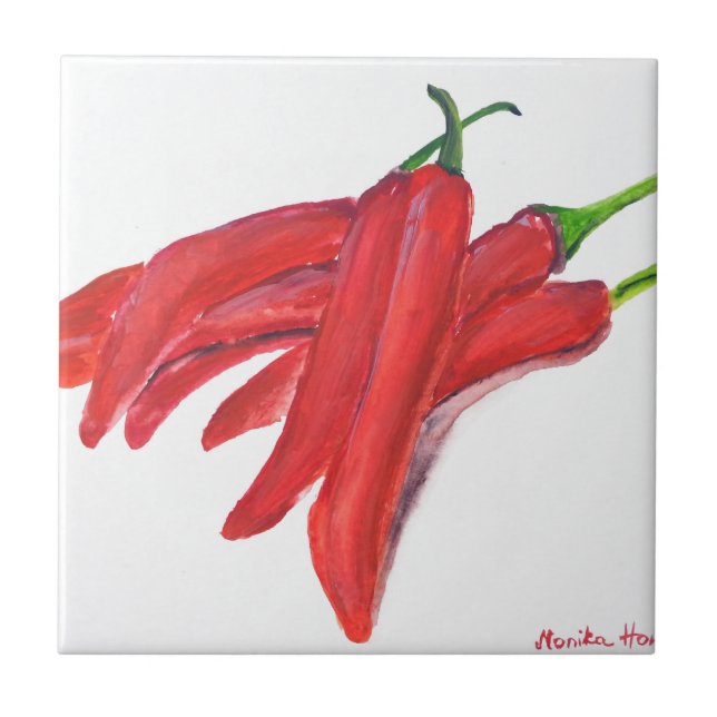 Red hot chilli peppers tile (Front)